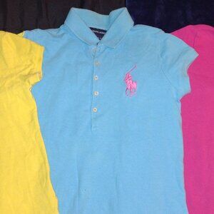 Ralph Lauren Big Horse Polo Shirts Spring Color Collection Bundle Little Girls